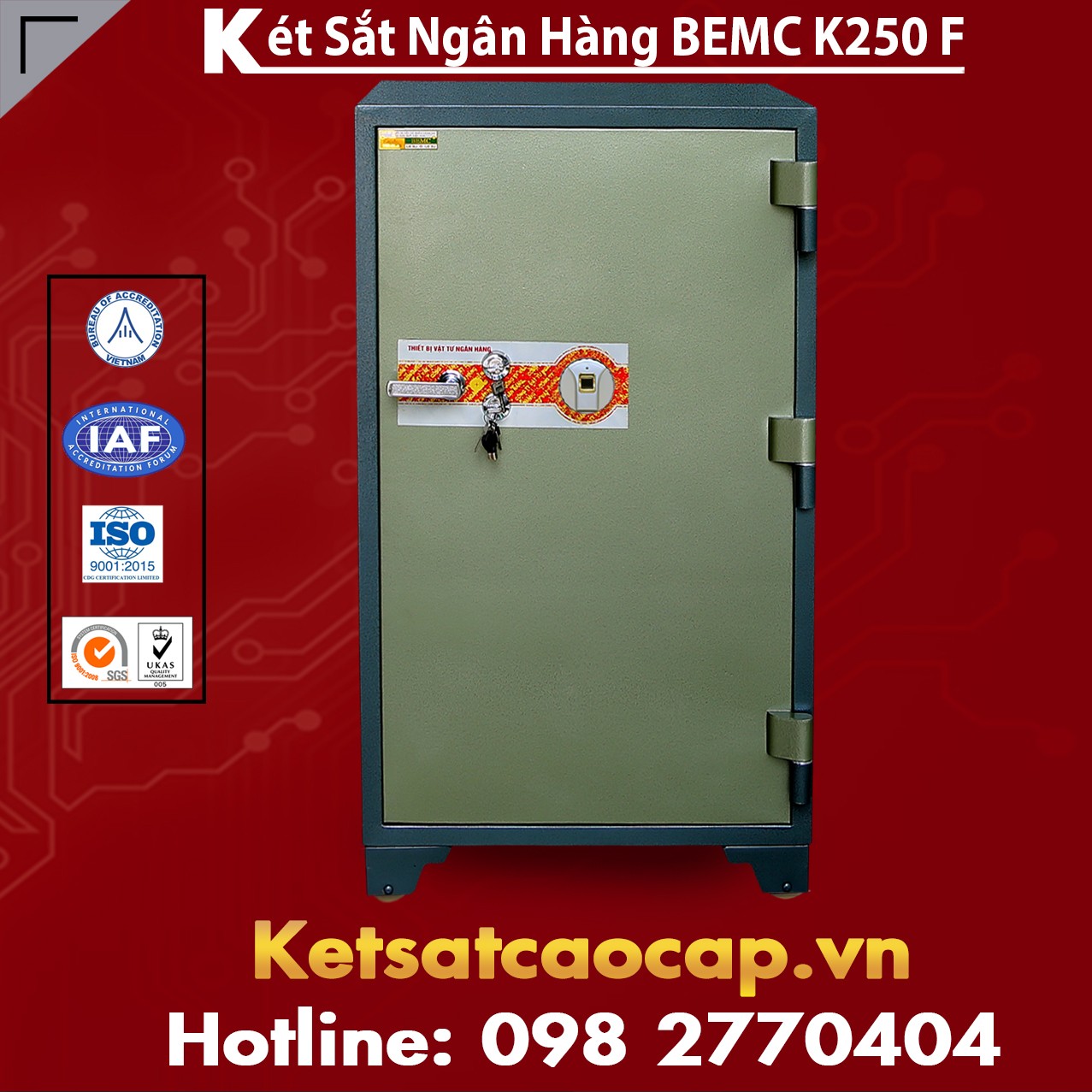 Két Sắt Vân Tay Bank Safes BEMC K250 F Két Sắt Uy Tín Cao Cấp Hàng Đầu