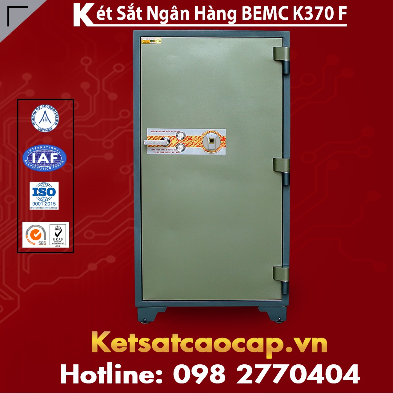 Két Sắt Vân Tay Bank Safes BEMC K370 F Két sắt Phổ Biến Nhất Việt Nam