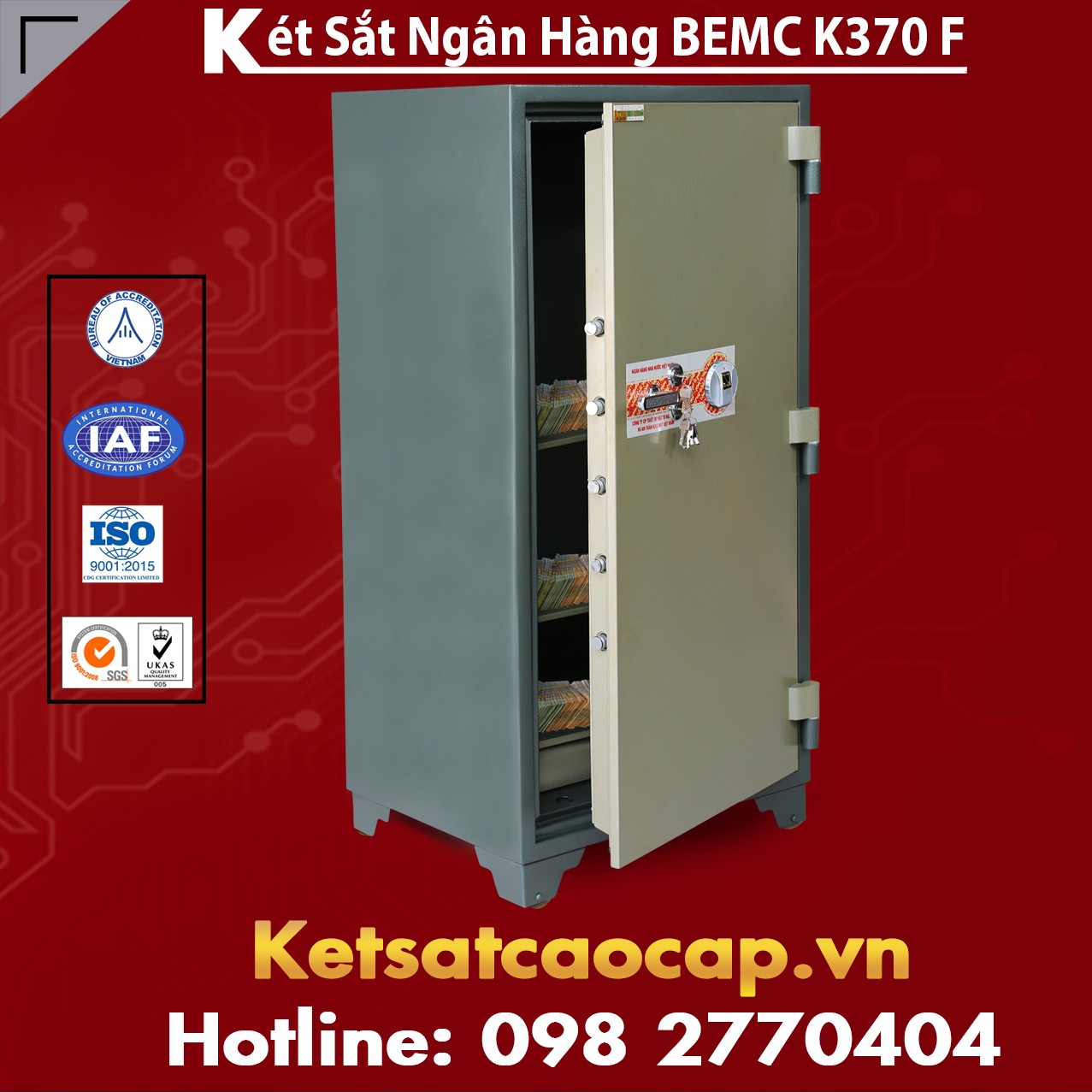 Két Sắt Vân Tay Bank Safes BEMC K370 F Nơi Cung Cấp Két Chuẩn Số 1 VN