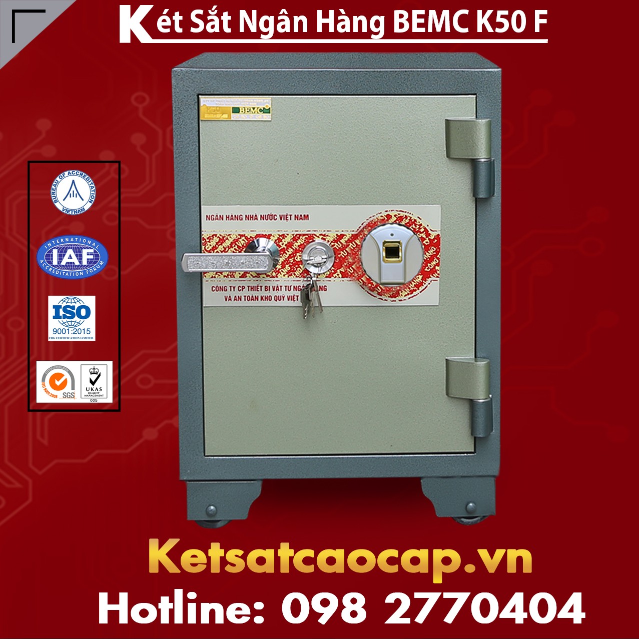 Két Sắt Vân Tay Bank Safes BEMC K50 F Thương Hiệu Uy Tín Trường Việt