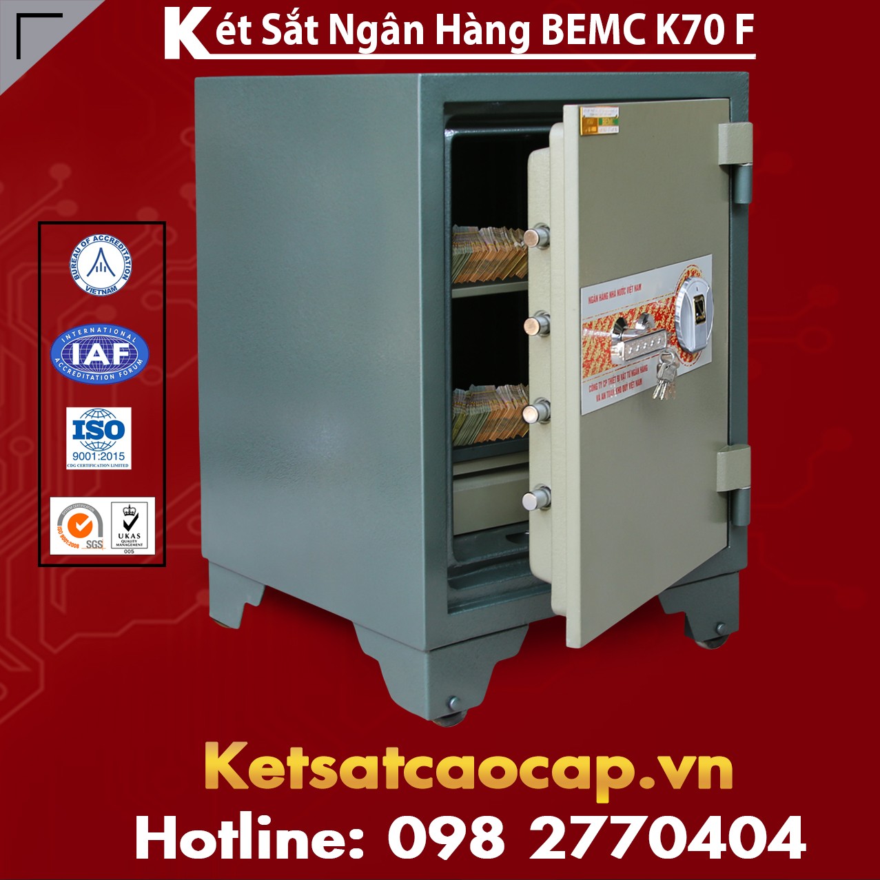 Két Sắt Vân Tay Bank Safes BEMC K70 F Cung Cấp Két Sắt Chính Hãng Tốt