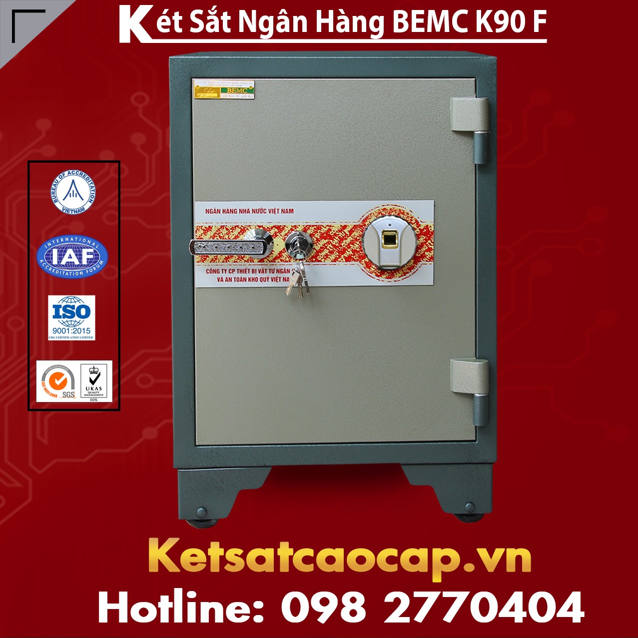 Két Sắt Vân Tay Bank Safes BEMC K90 F Hệ Thống Phân Phối Chính Hãng TQ