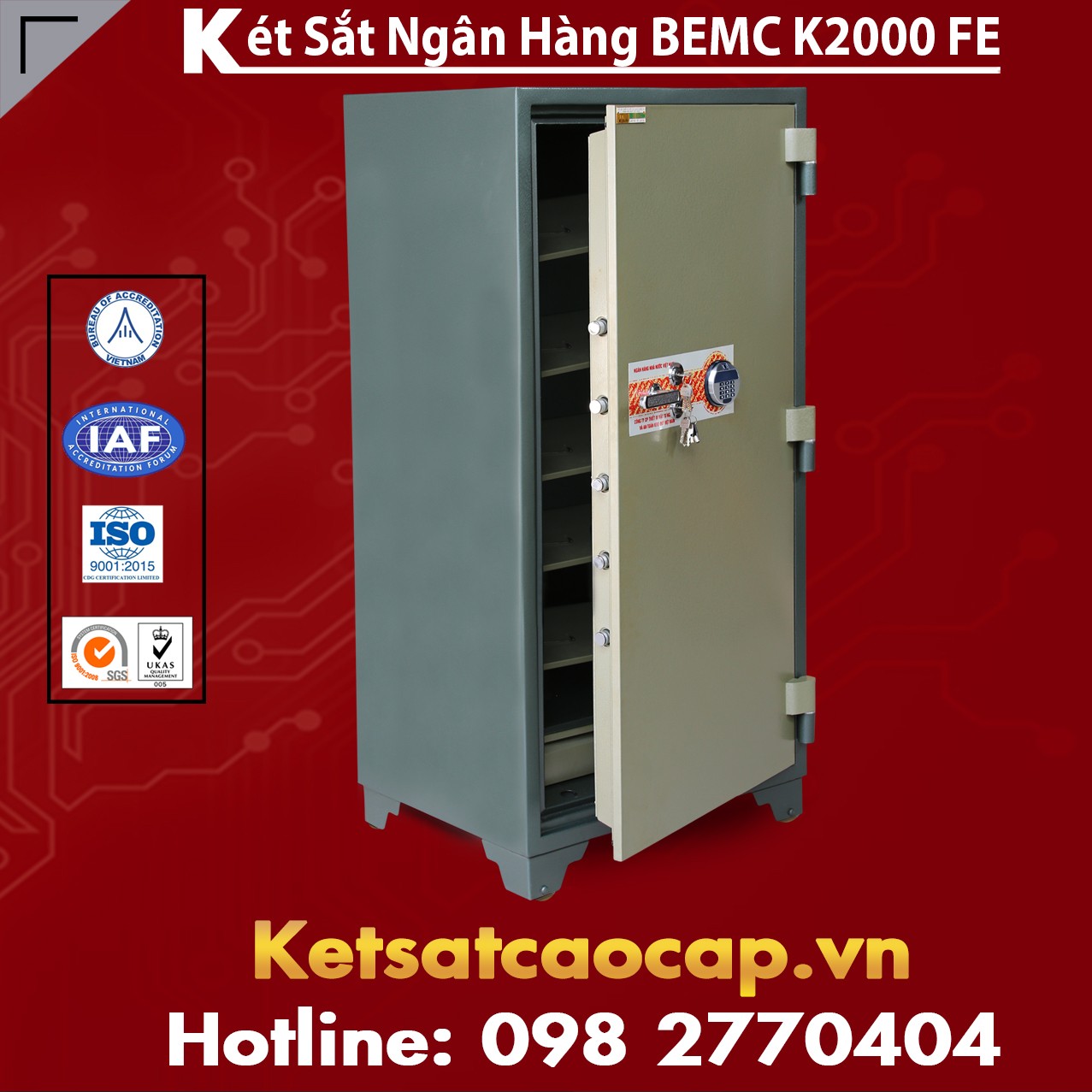 Két Sắt Vân Tay Điện Tử Hàn Quốc BEMC K2000 FE một tài sản giá trị