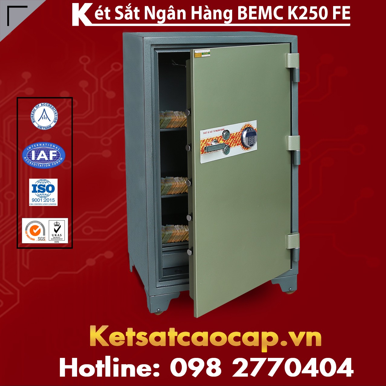 Két Sắt Vân Tay Điện Tử Hàn Quốc BEMC K250 FE Thiết kế sag trọng