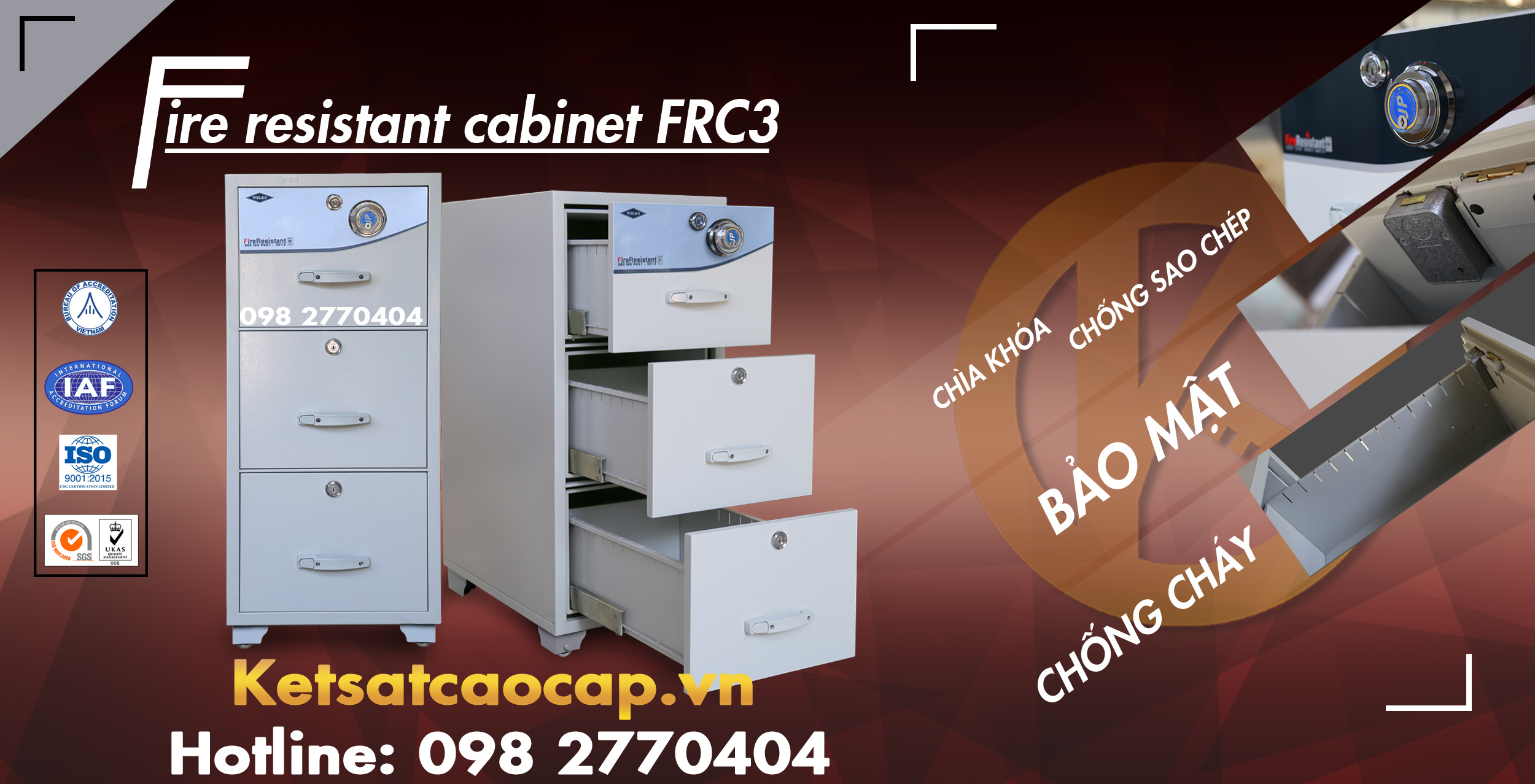 hình ảnh sản phẩm Tủ Hồ Sơ Chống Cháy FRC3 Cabinet
