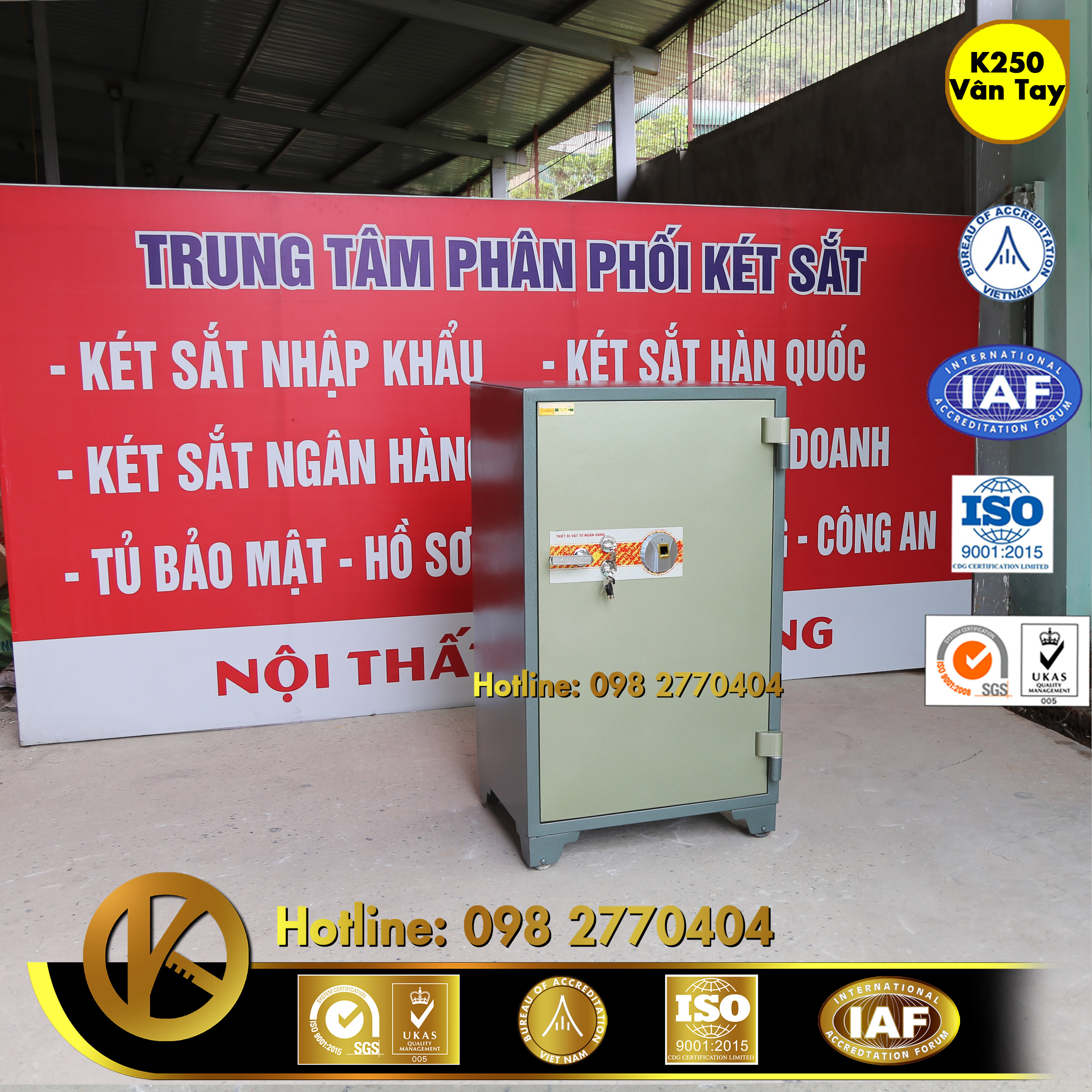 hình ảnh sản phẩm KÉT SẮT NGÂN HÀNG K250 Khoá Vân Tay