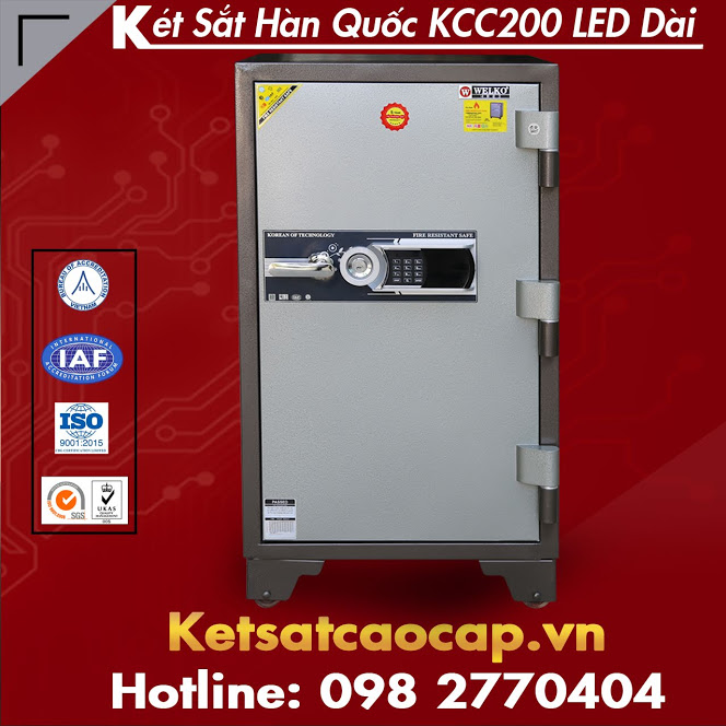  Két Sắt Hàn Quốc KCC200 LED Dài Fire Resistant Safes