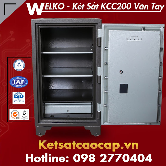 Két Sắt Vân Tay KCC200 WELKO Fire Resistant Safes Chính hãng Chất lượng
