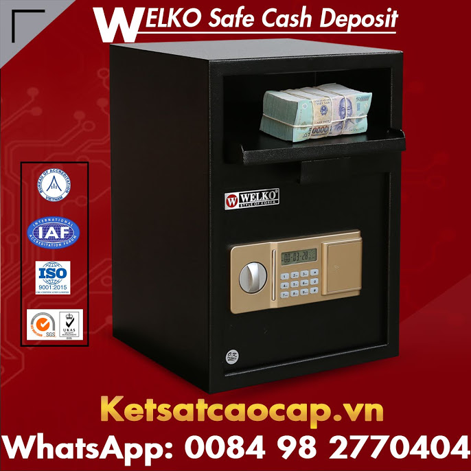 Cash locker safe deposit boxes with drop slot
