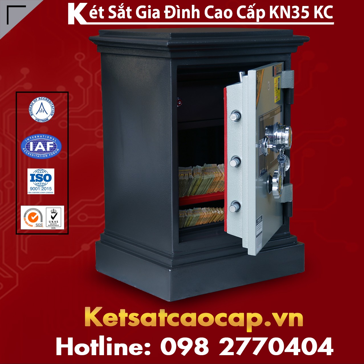 Két Sắt An Toàn KN35 Khóa Cơ Thiết Kế Chống Trộm Chính Hãng Gía Tốt