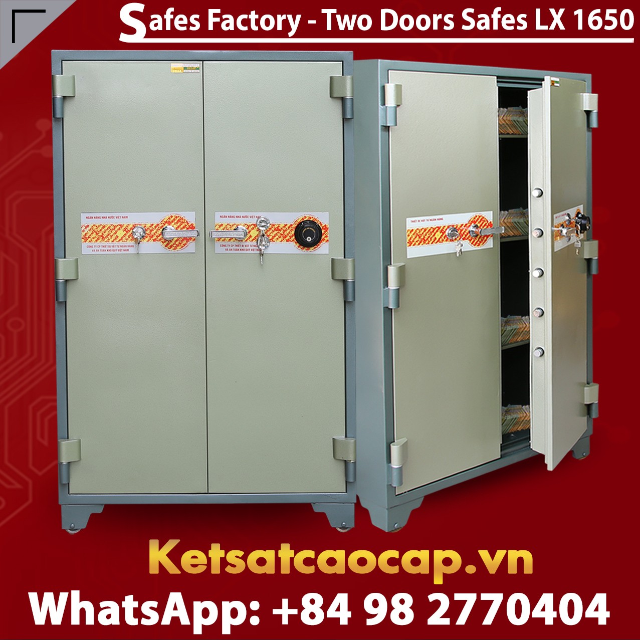 Bank Safes LX1650 DK Two Door Best Quality Security Safes