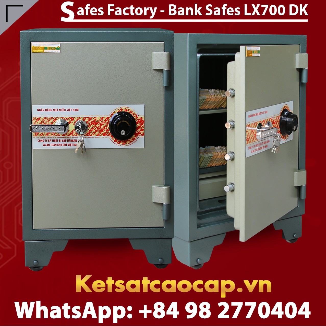 Bank Safes LX700 DK Luxurious Design High Quality Secure Bank Safe Box