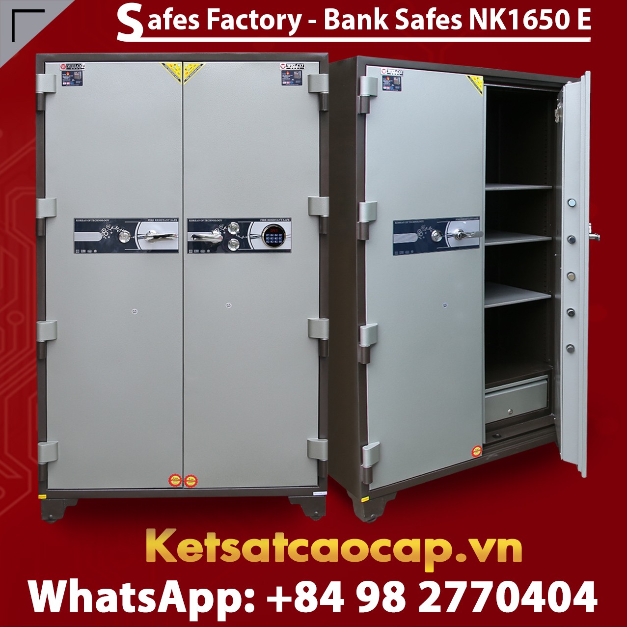 Bank Safe NK 1650 E Two Doors Best Selling Security Large Safe For Bank