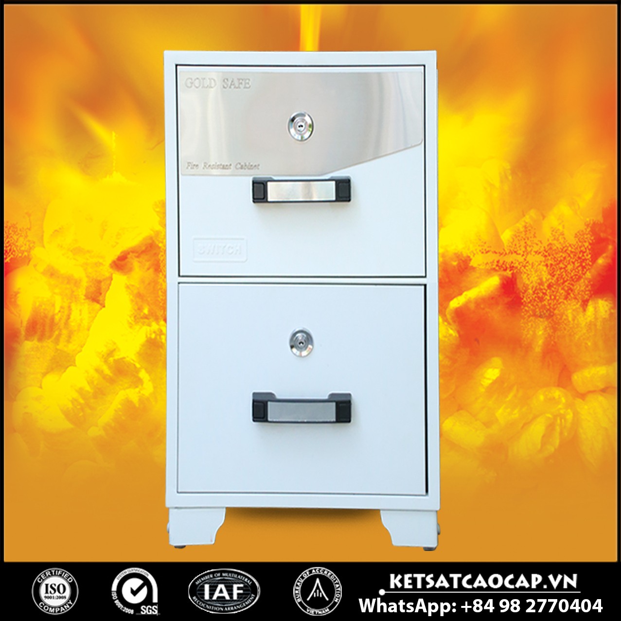 Tủ Hồ Sơ Chống Cháy WELKO S200 KEY White