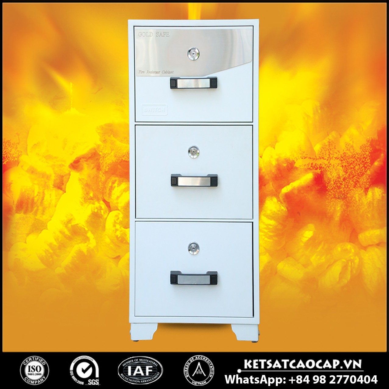 Tủ Hồ Sơ Chống Cháy WELKO S300 KEY White