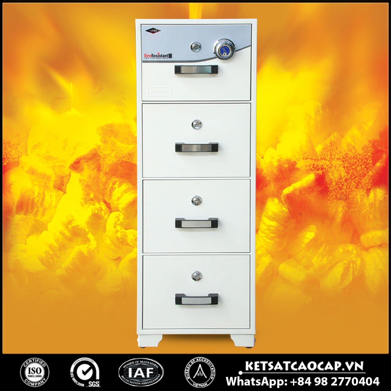 Tủ Hồ Sơ Chống Cháy WELKO S400 DK White