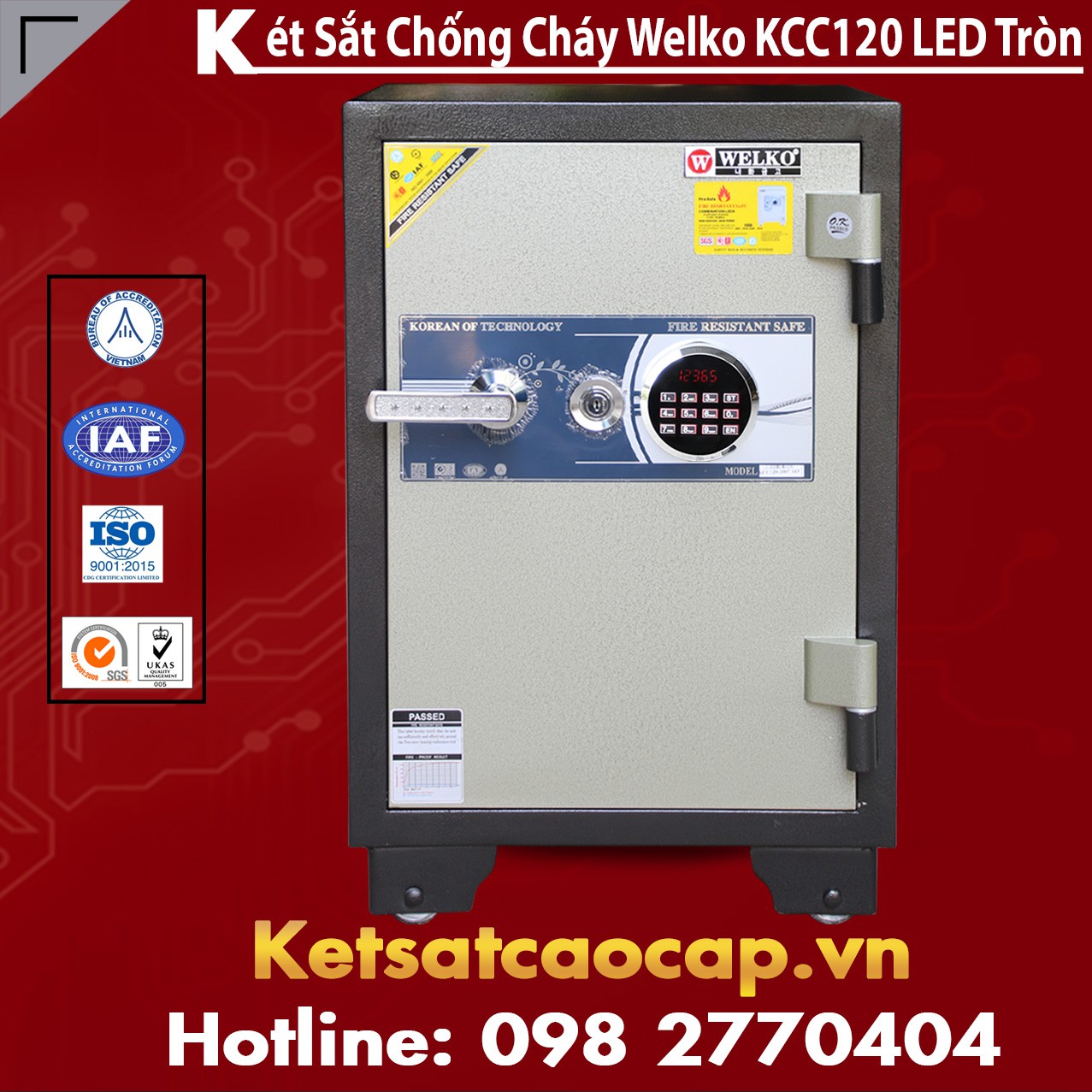 Két Sắt Siêu Thị WELKO KCC120 - Led Tròn