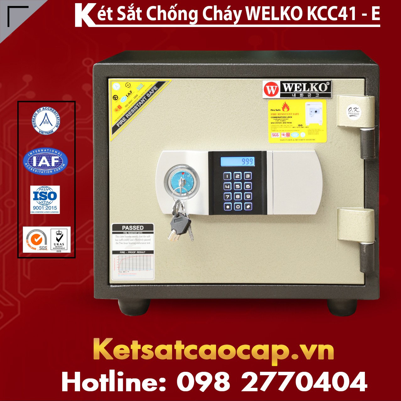 Két Sắt Xuất Khẩu Chính Hãng KCC41 E - Silver 1