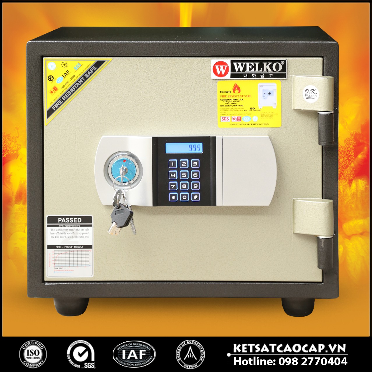 Két Sắt Xuất Khẩu Chính Hãng LX410 - E Silver 1
