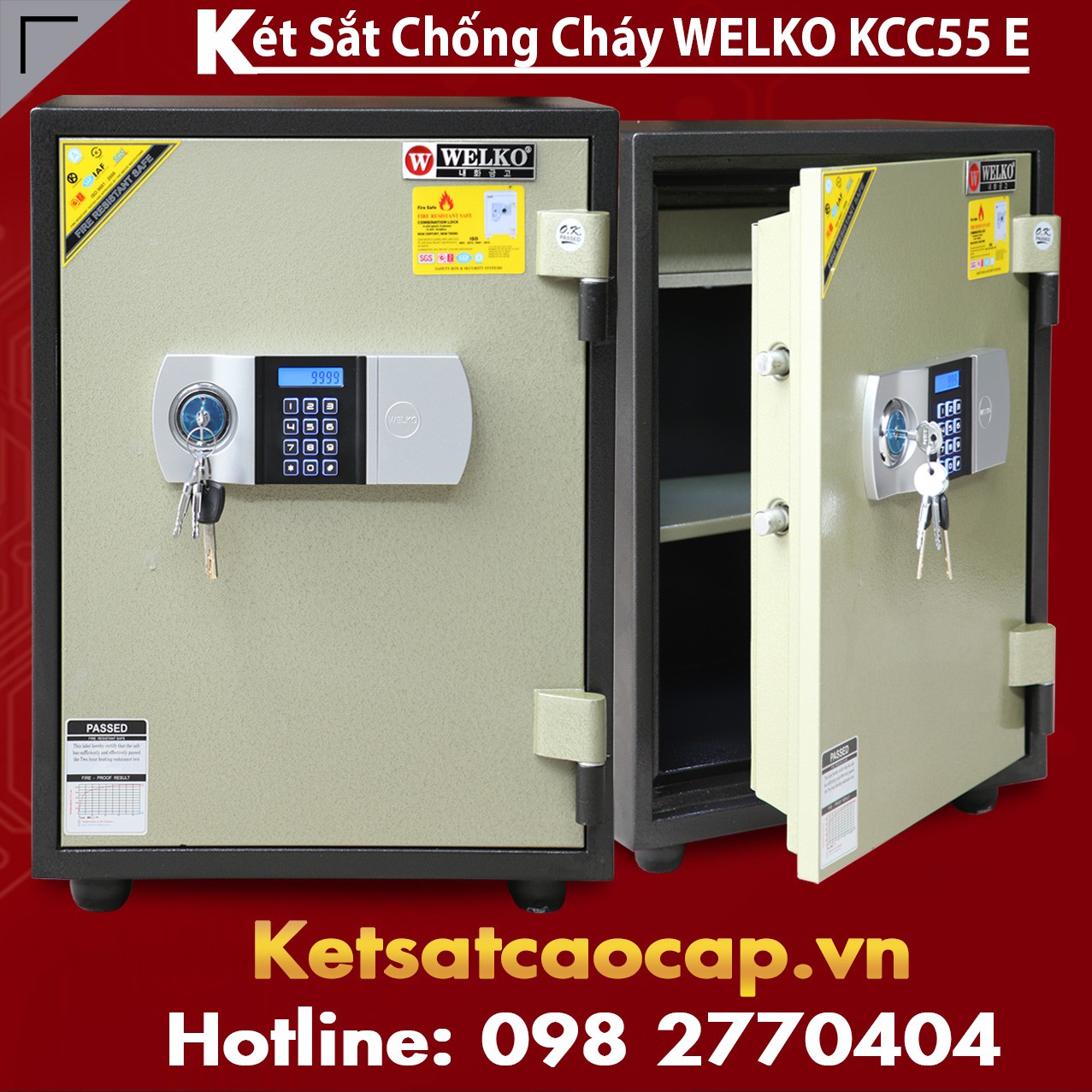 Két Sắt Nhập Khẩu WELKO KCC55 E Silver