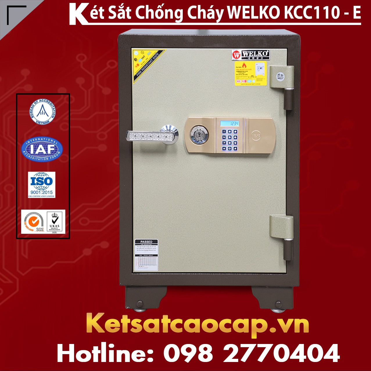 Két Sắt Thông Minh KCC110 E - Brown
