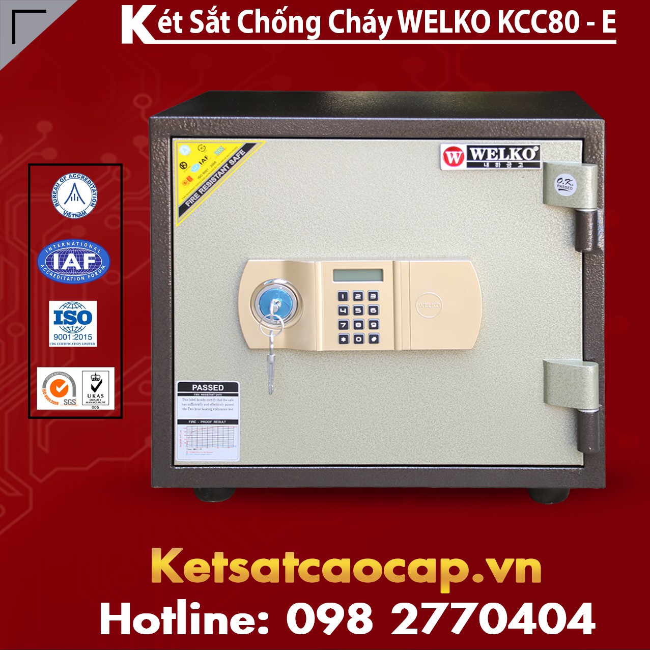 Két Sắt Thông Minh KCC80 E - Brown