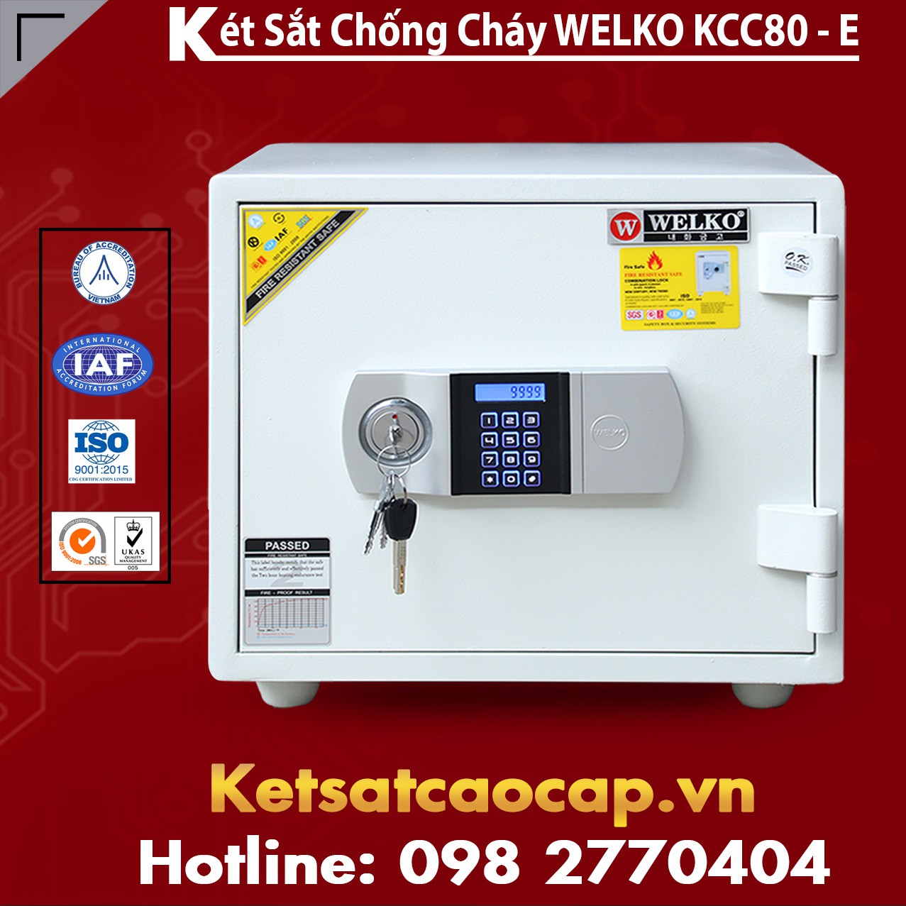 Két Sắt Giá Rẻ KCC80 E Silver - White