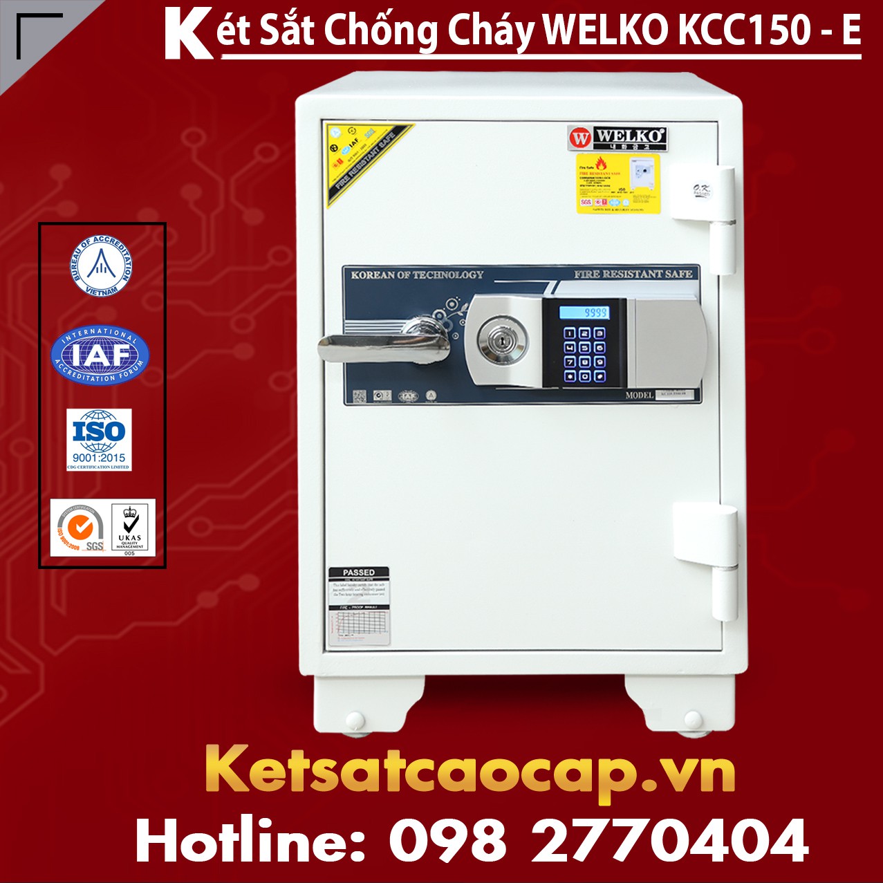 Két Sắt Giá Rẻ KCC150 E Silver - White