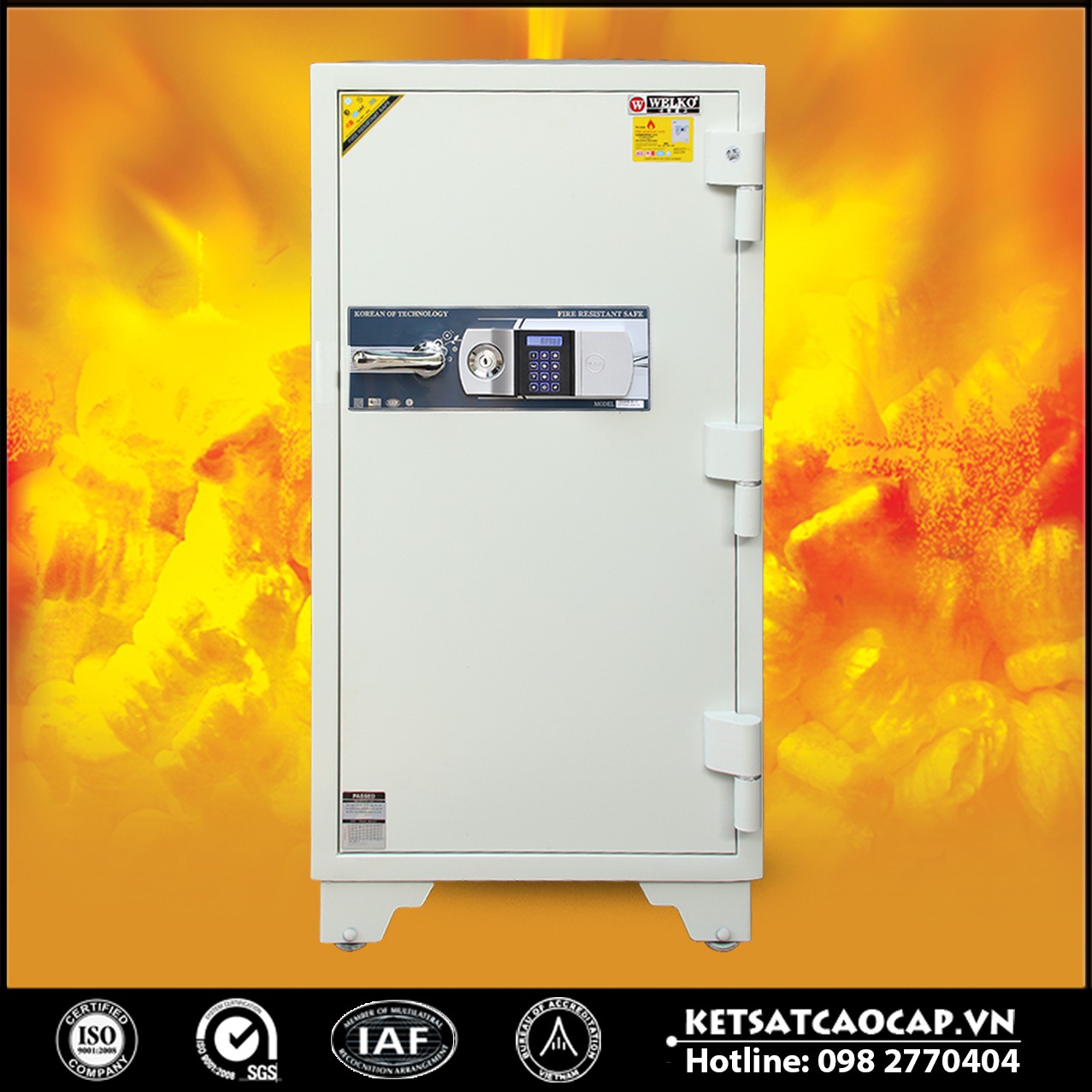 Két Sắt Giá Rẻ LX1070 E Silver - White