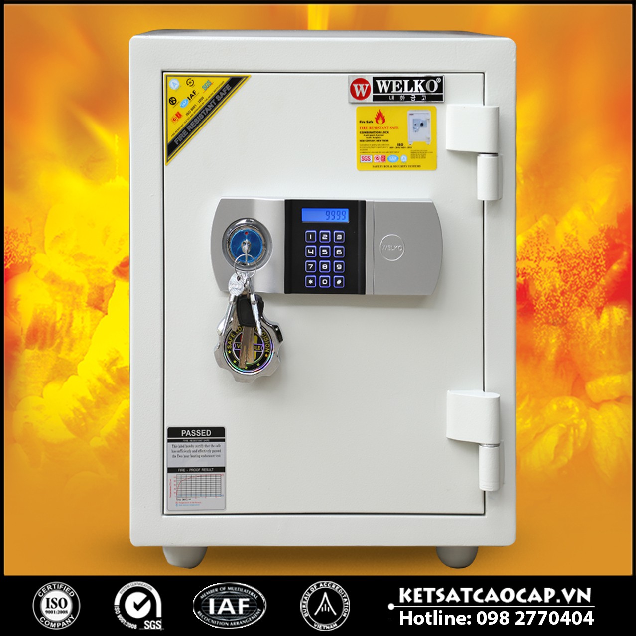 Két Sắt Giá Rẻ LX500 E Silver - White