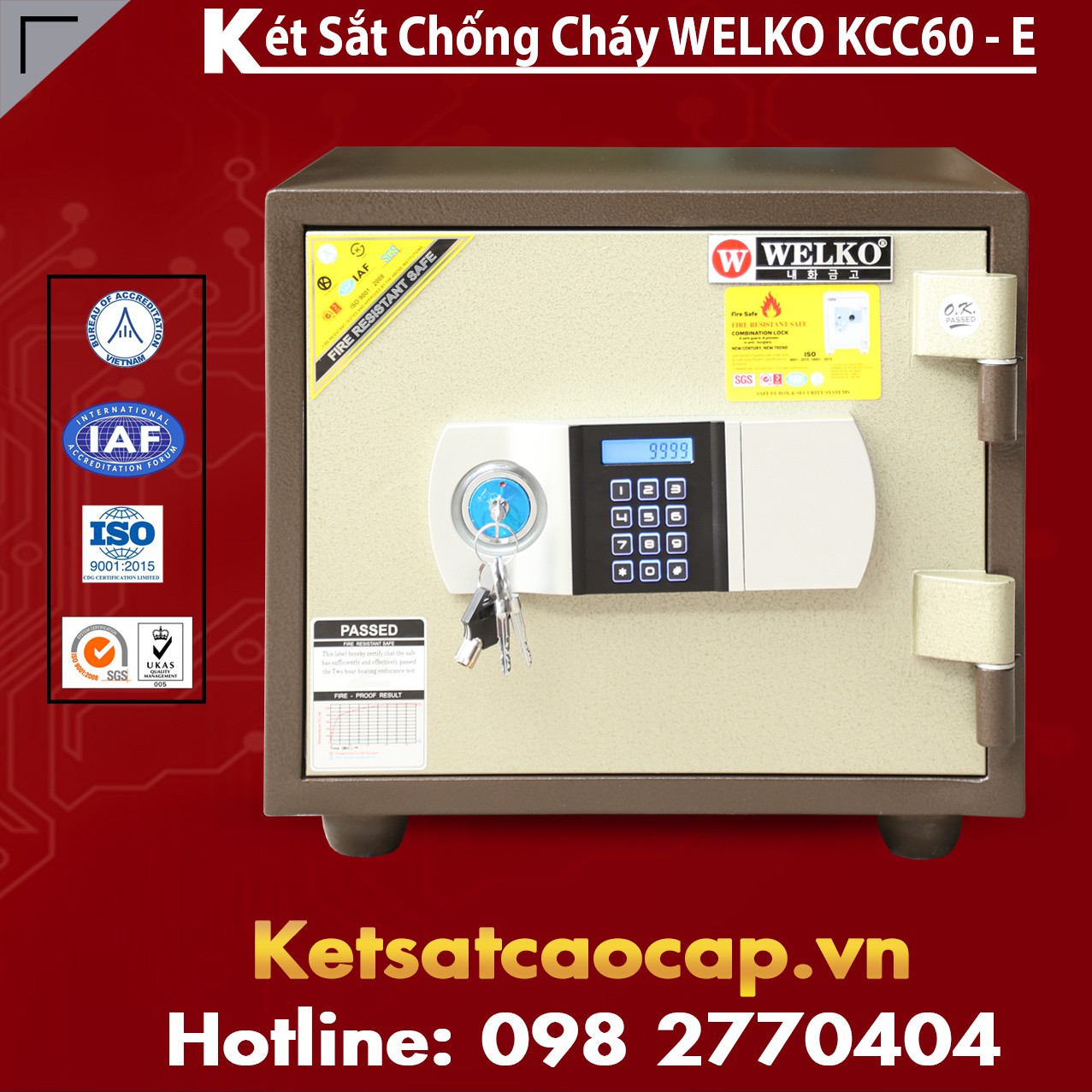 Két Bạc  Báo Động KCC60 E Silver - Brown