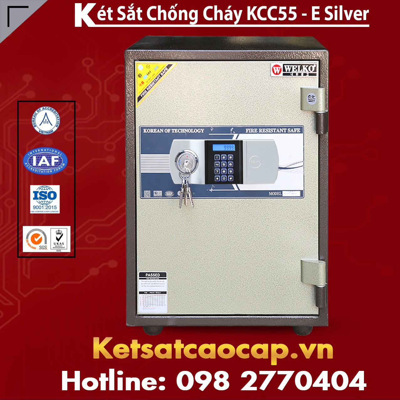 Két Bạc  Báo Động KCC55 E Silver - Brown
