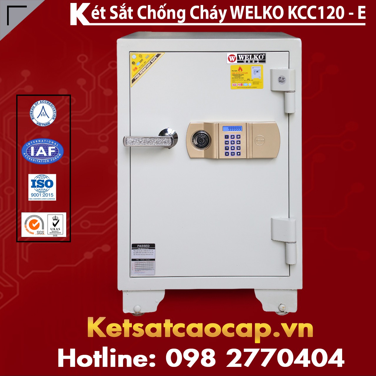 Két Sắt Thần Tài WELKO KCC120 - E Gold