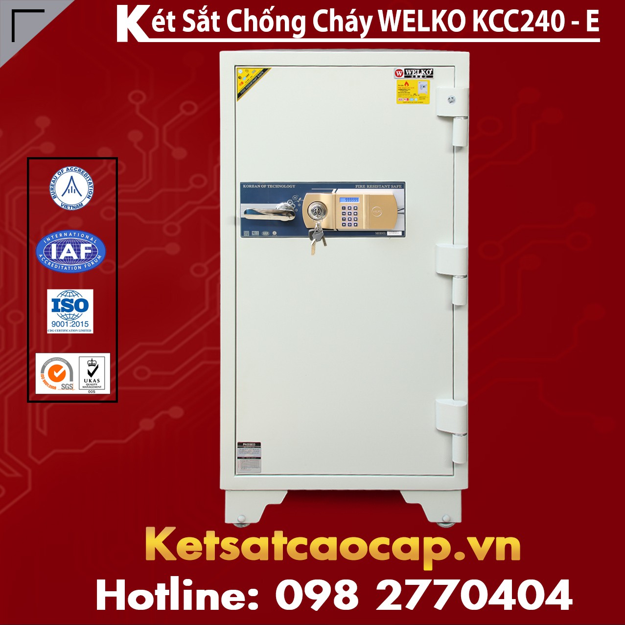 Két Sắt Thần Tài WELKO KCC240 - E Gold