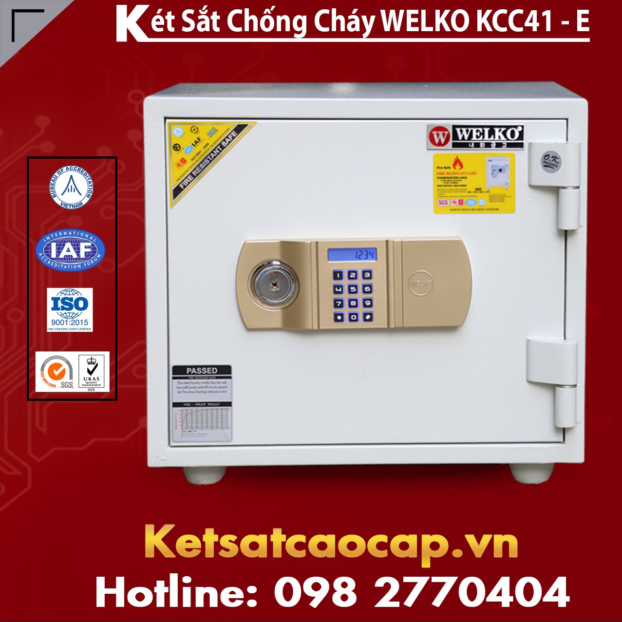 Két Sắt Thần Tài WELKO KCC41 - E Gold