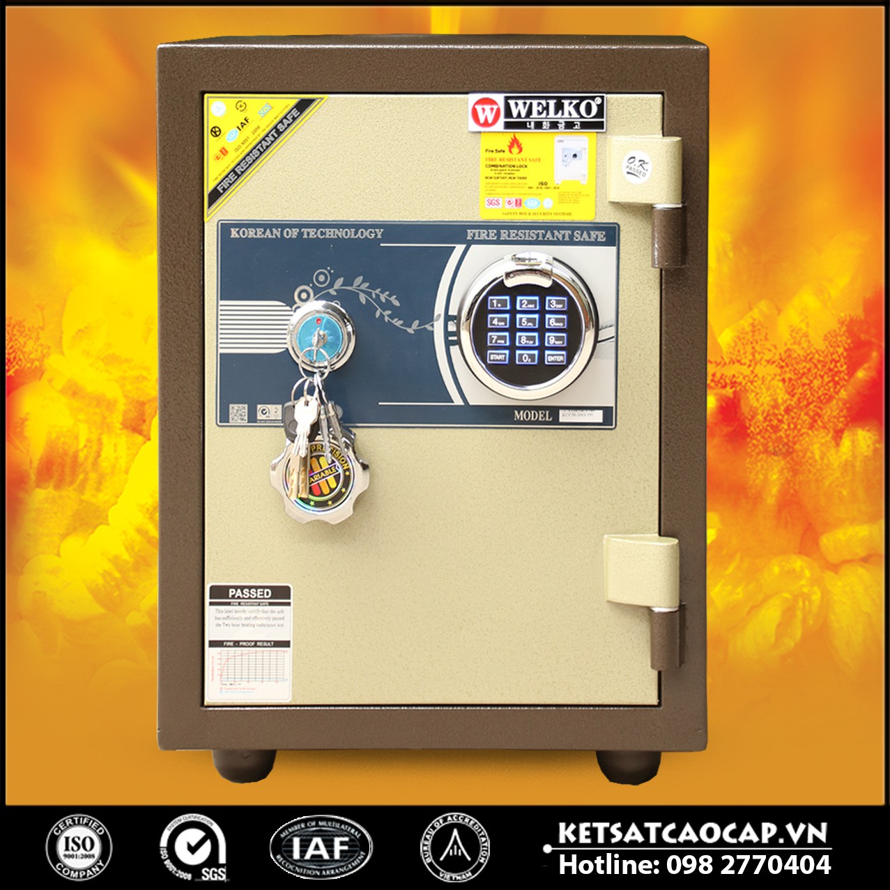 Két Sắt Welko LX500 FE - Brown
