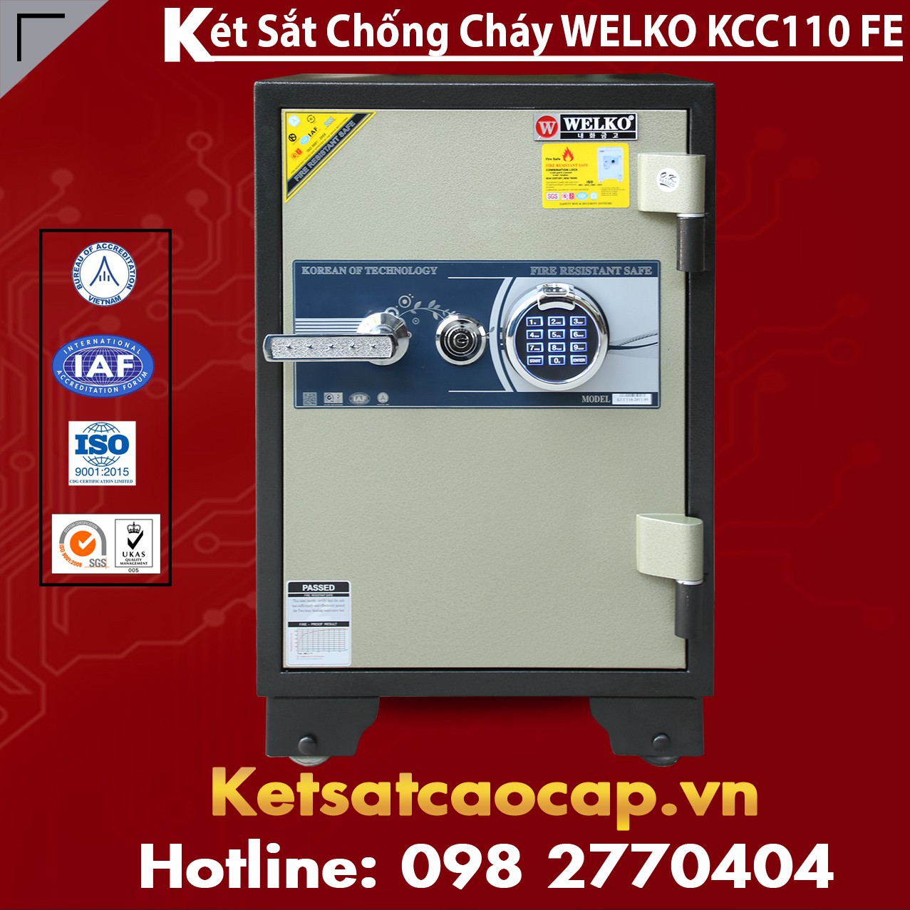 Két Sắt Vân Tay WELKO KCC110 FE