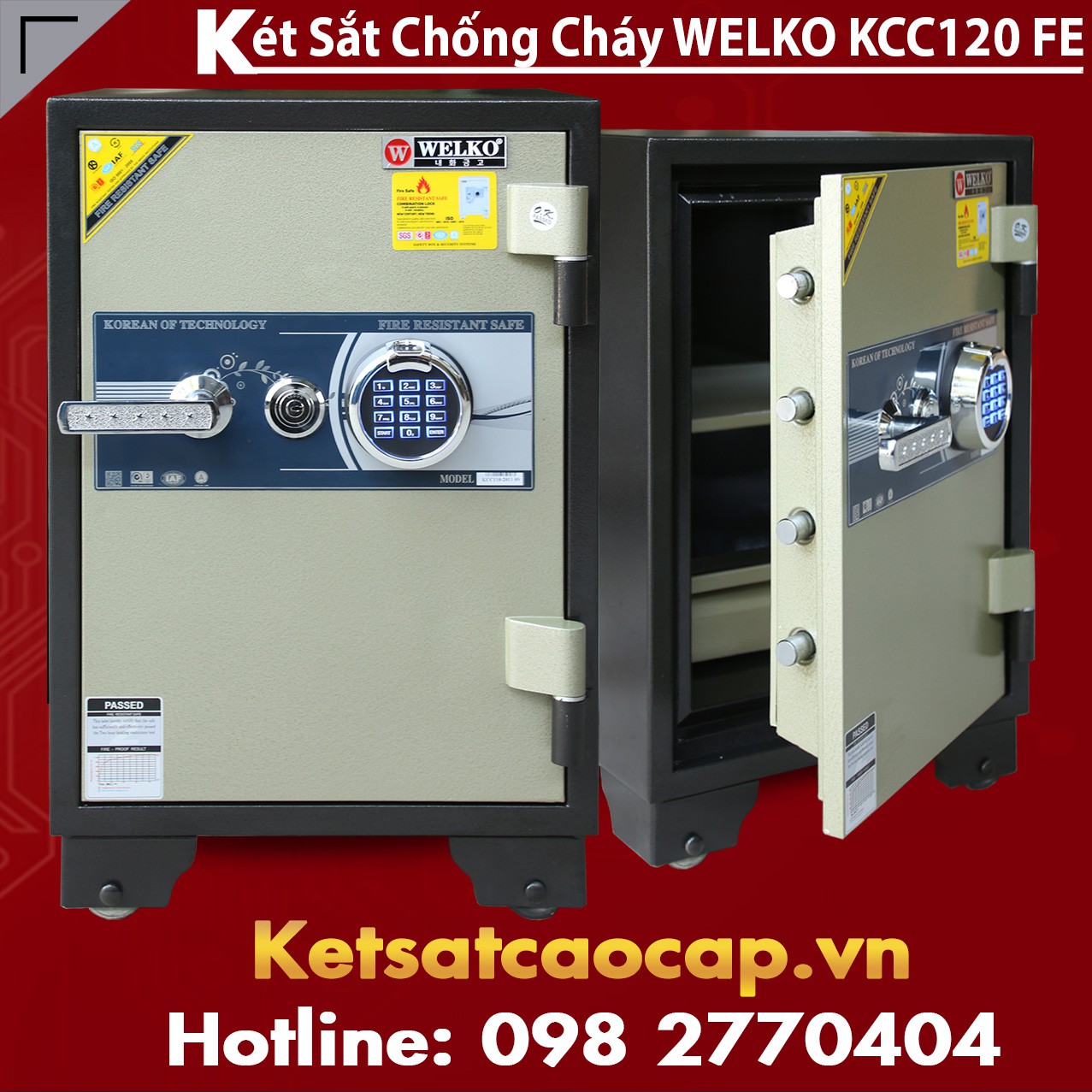 Két Sắt Vân Tay WELKO KCC120 FE