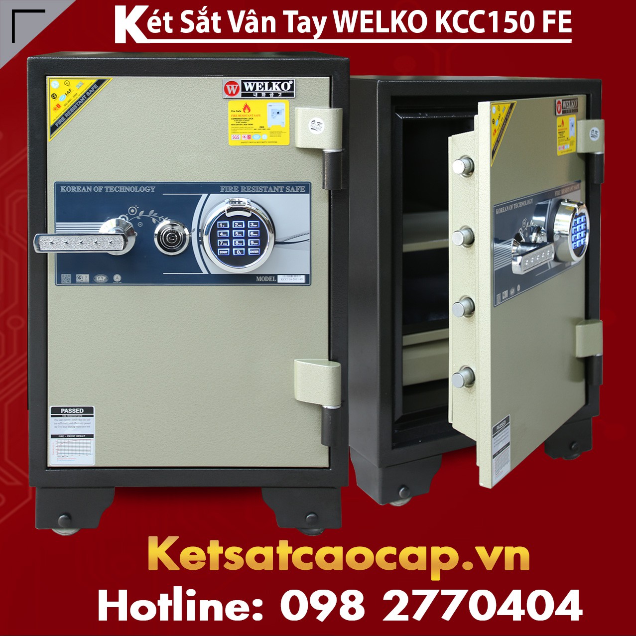 Két Sắt Vân Tay WELKO KCC150 FE