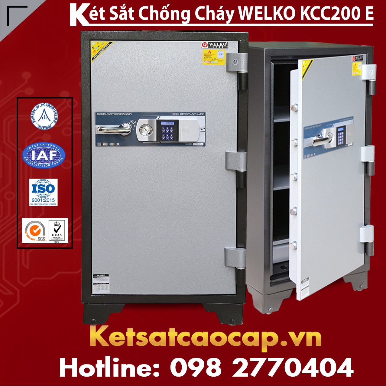 Két Sắt Bình Dương WELKO KCC200 E (Sửa)