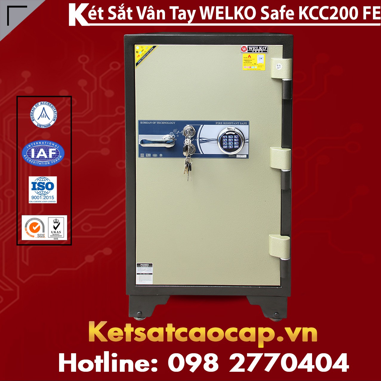 Két Sắt Vân Tay WELKO KCC200 FE