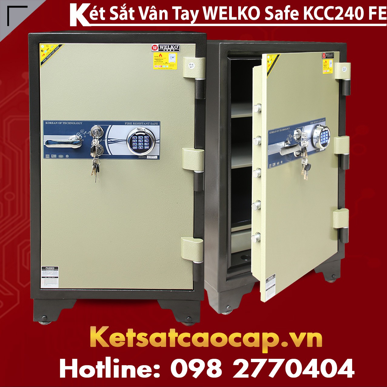 Két Sắt Vân Tay WELKO KCC240 FE