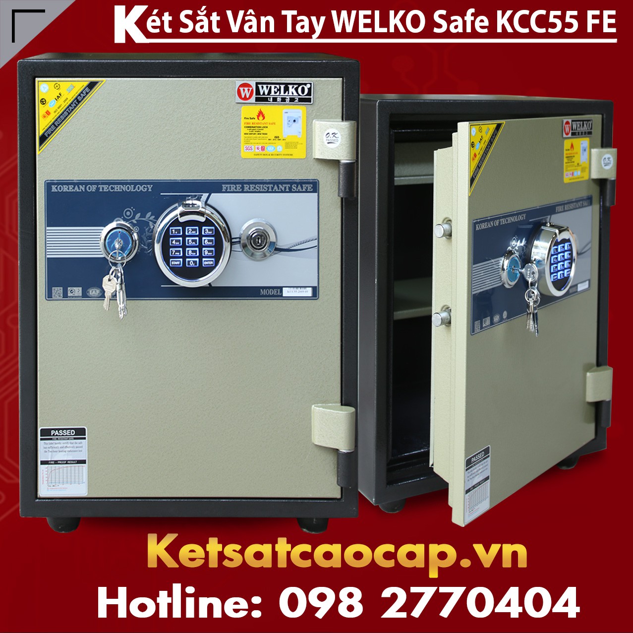 Két Bạc Vân Tay WELKO KCC55 FE