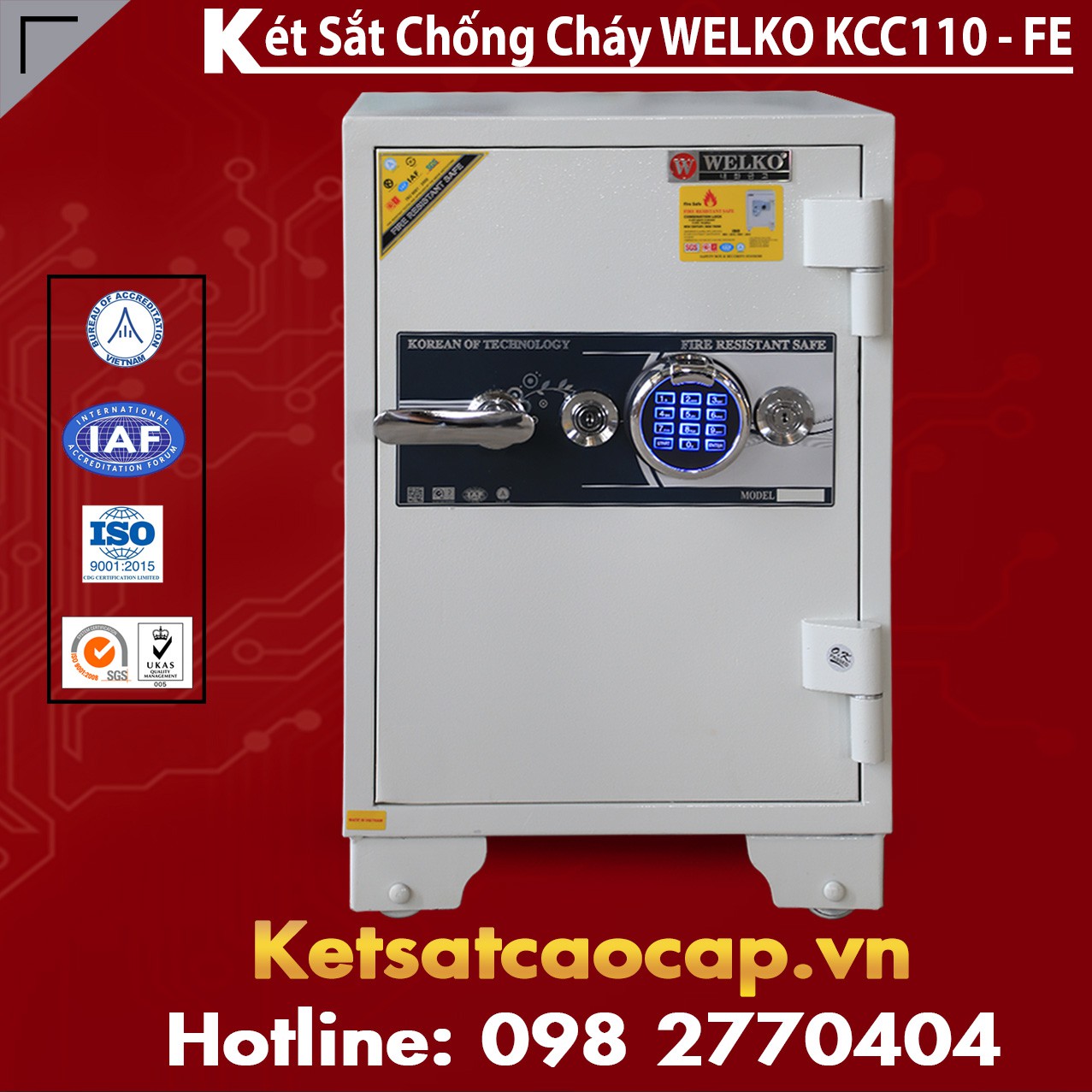 Két Sắt Tổng Thống KCC110 FE - White