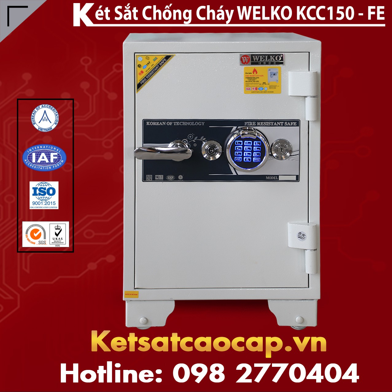 Két Sắt Tổng Thống KCC150 FE - White