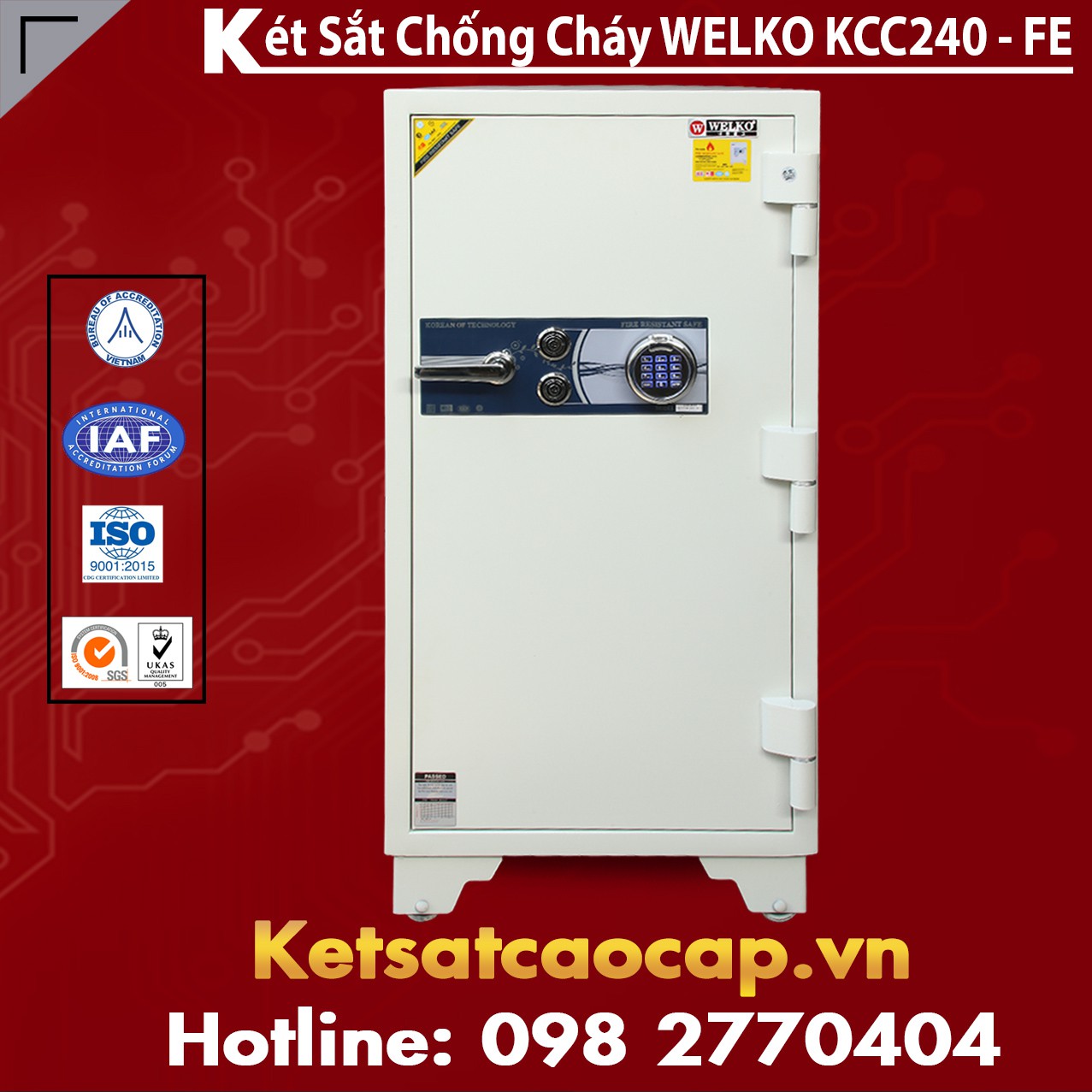 Két Sắt Tổng Thống KCC240 FE - White