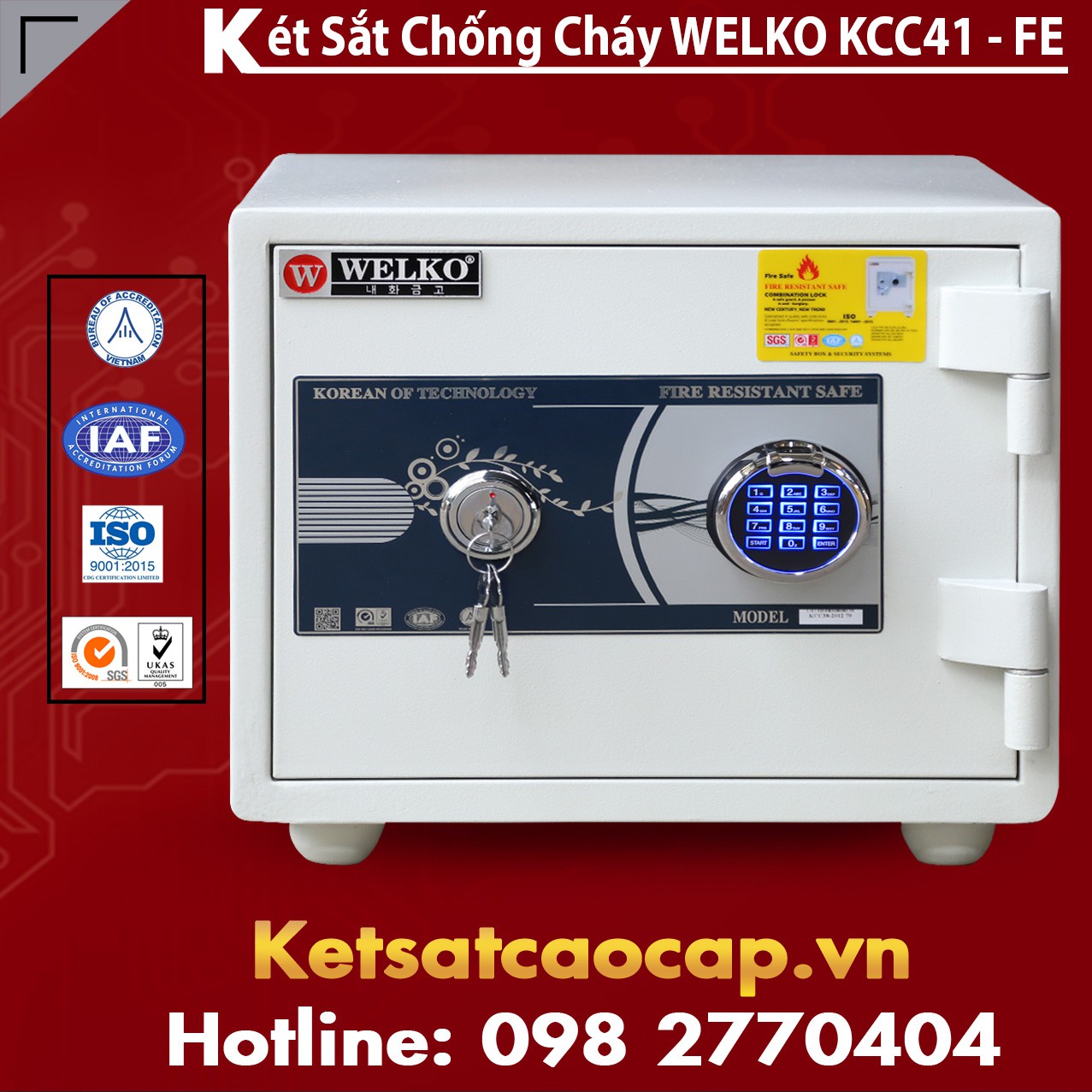 Két Sắt Tổng Thống KCC41 FE - White