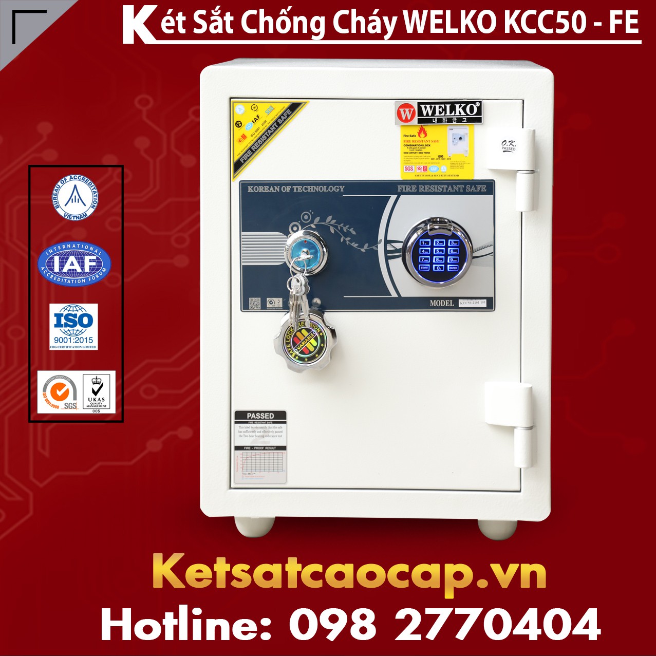 Két Sắt Tổng Thống KCC50 FE - White