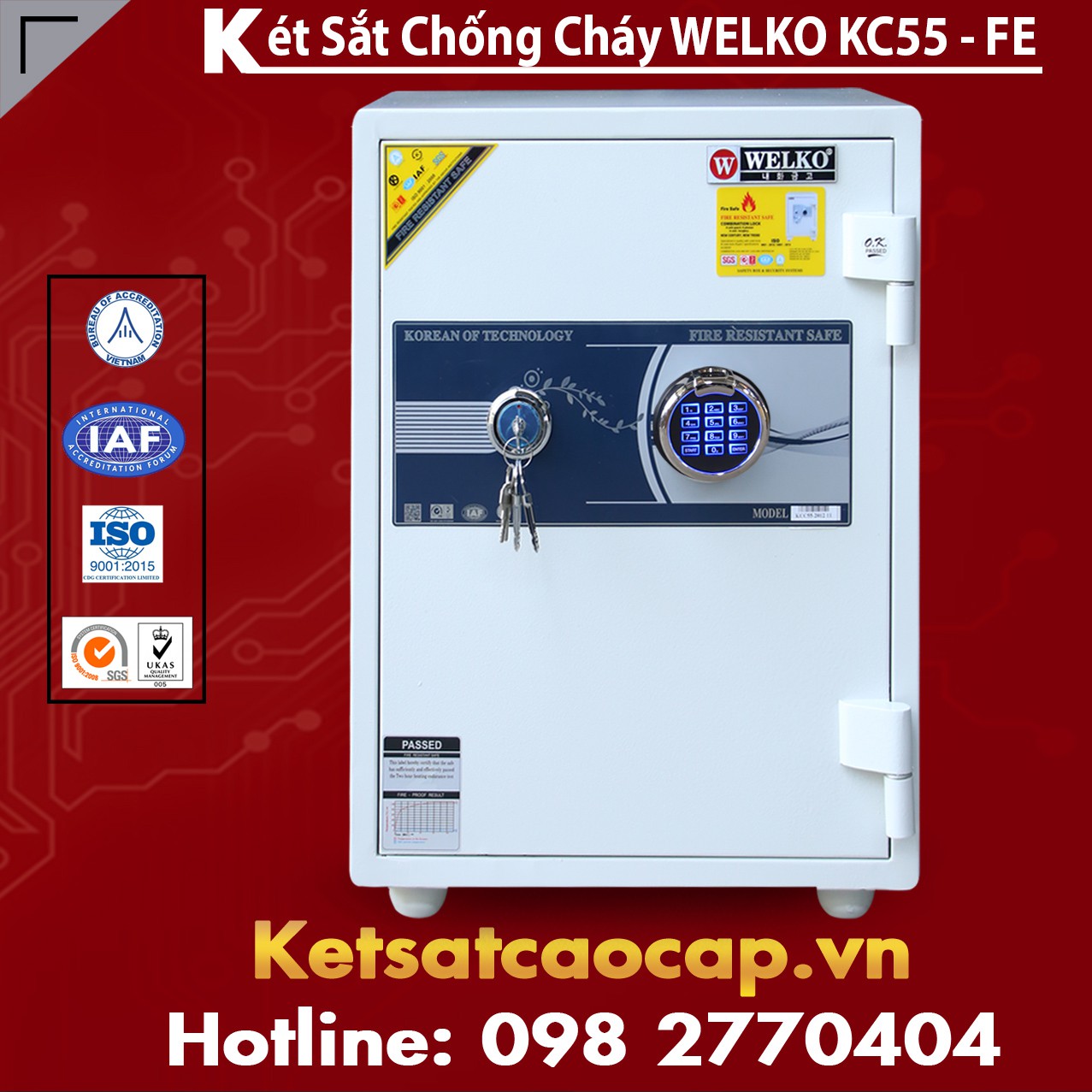 Két Sắt Tổng Thống KCC55 FE - White