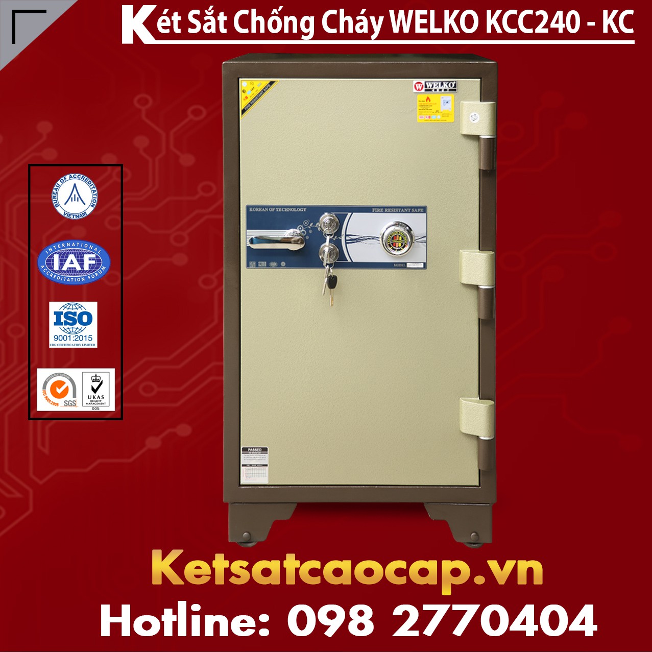 Két Sắt Mini Hàn Quốc KCC240- KC